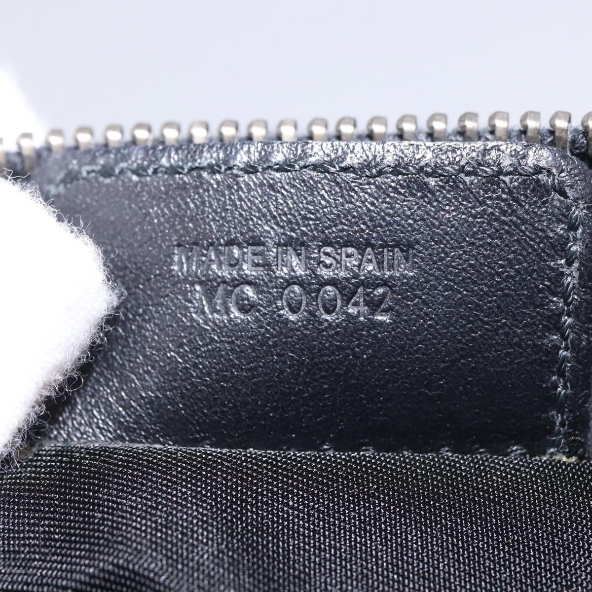 Christian Dior Trotter Canvas Saddle Accessory Pouch Navy Silver Auth 184338V