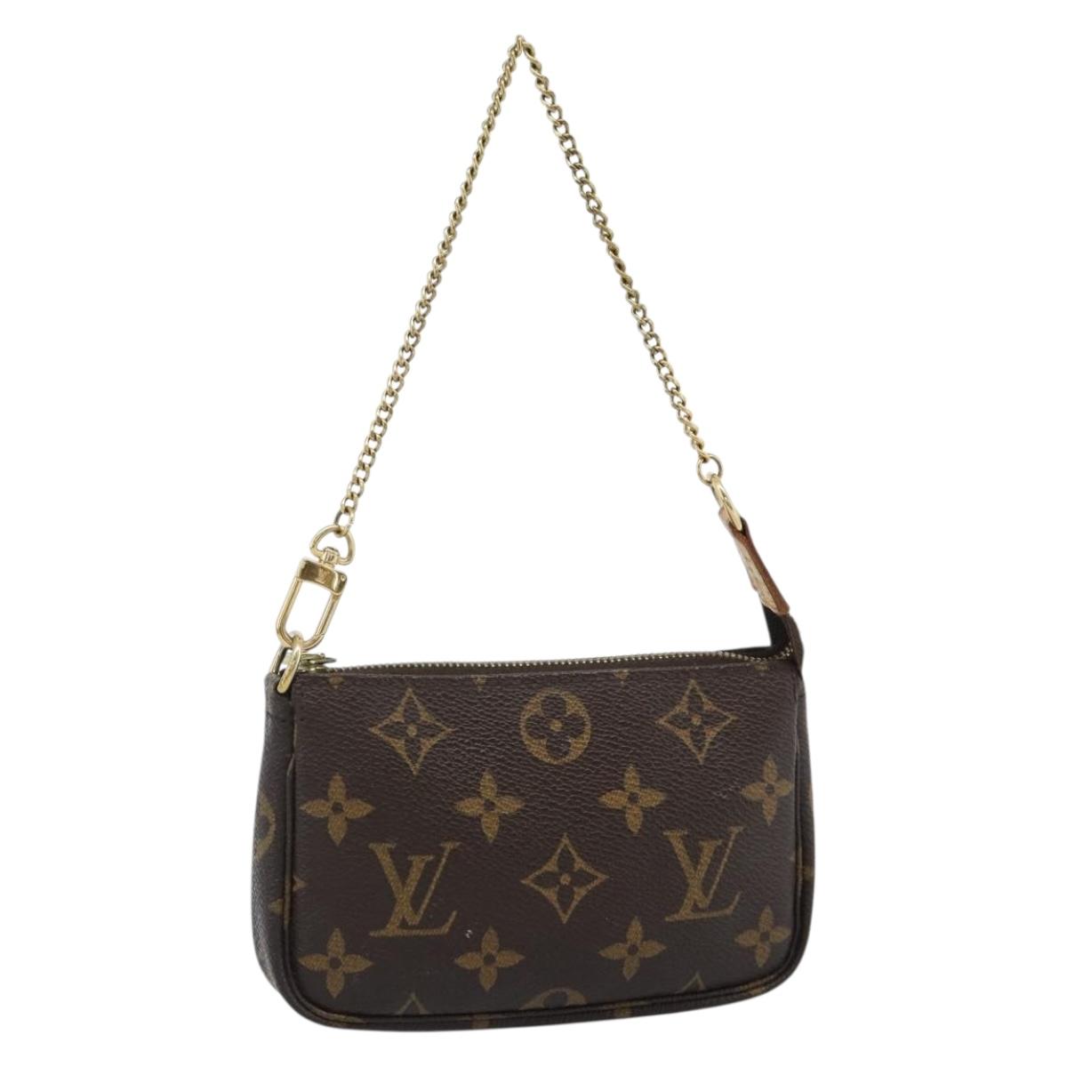 LOUIS VUITTON Monogram Mini Pochette Accessoires Pouch N41667 LV Auth 184348A