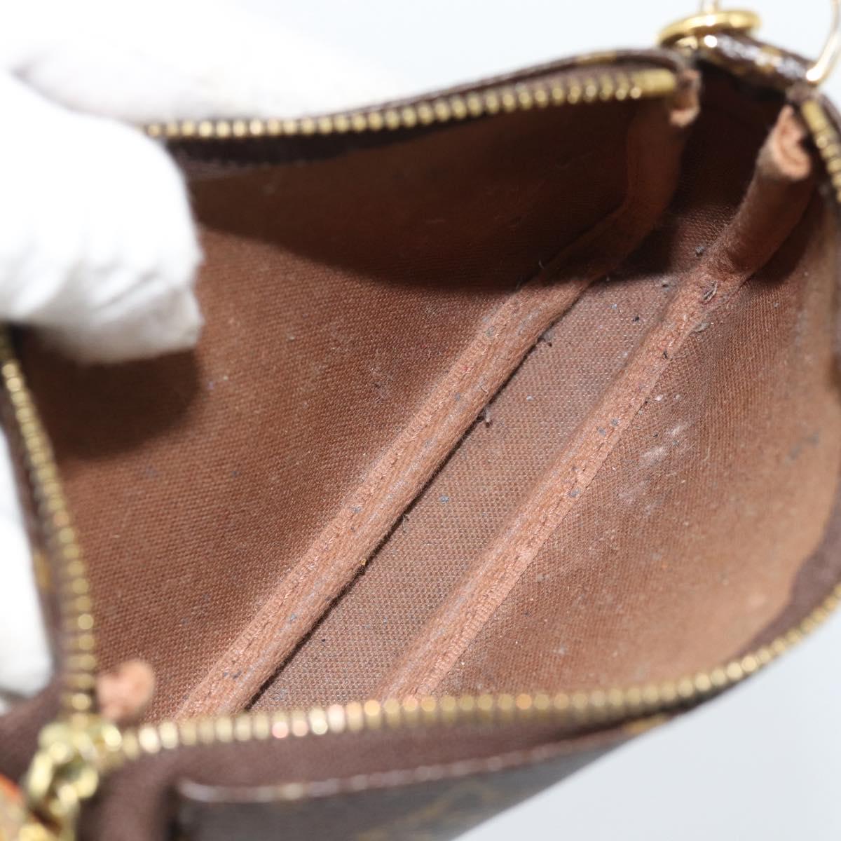 LOUIS VUITTON Monogram Mini Pochette Accessoires Pouch N41667 LV Auth 184348A