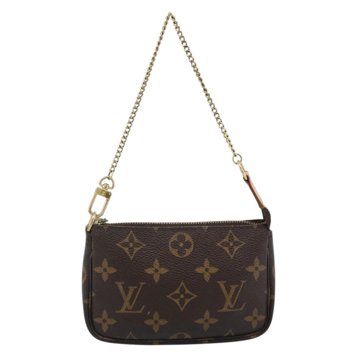 LOUIS VUITTON Monogram Mini Pochette Accessoires Pouch N41667 LV Auth 184348A