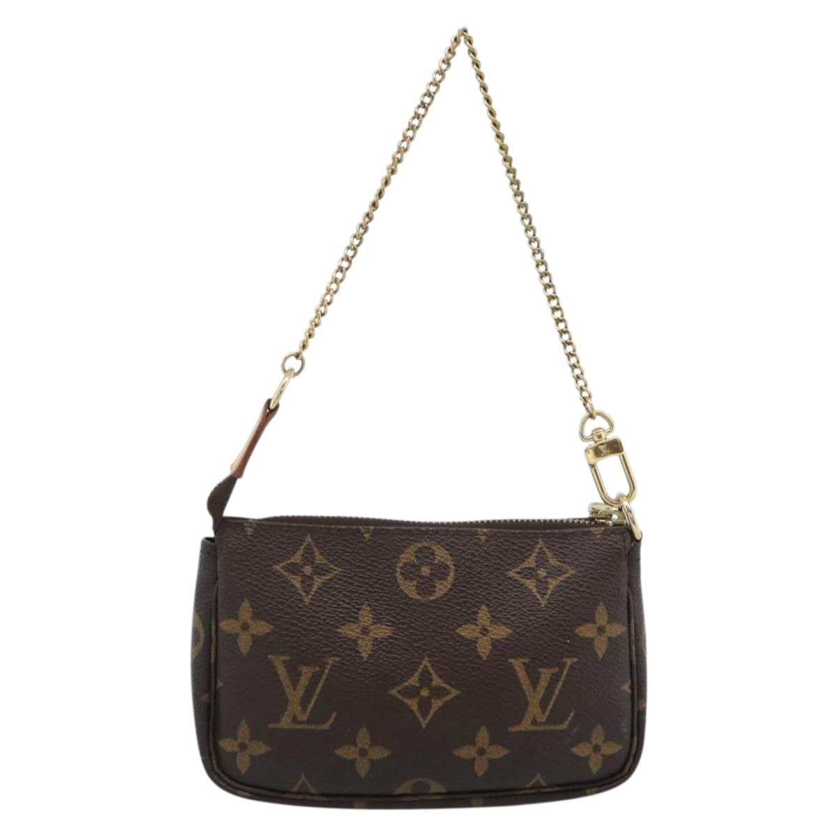 LOUIS VUITTON Monogram Mini Pochette Accessoires Pouch N41667 LV Auth 184348A