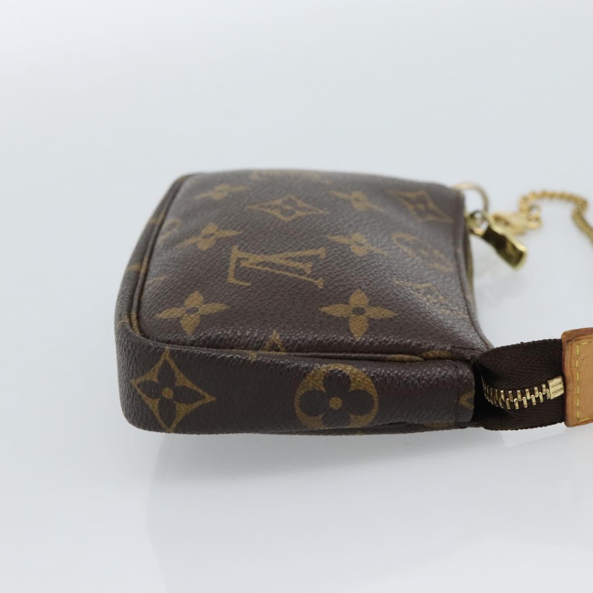 LOUIS VUITTON Monogram Mini Pochette Accessoires Pouch N41667 LV Auth 184348A