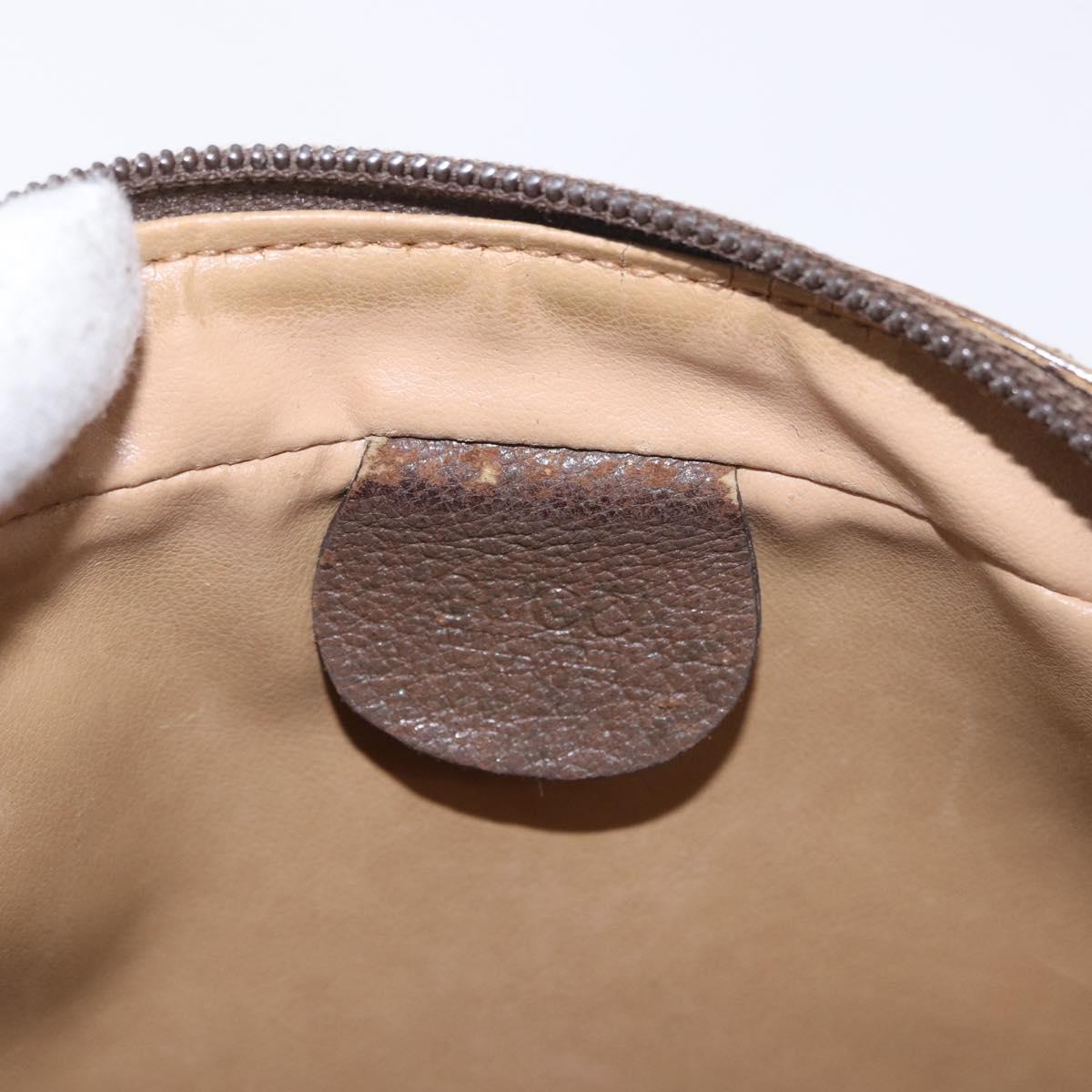 GUCCI GG Supreme Web Sherry Line Bag PVC Beige Gold 001 115 6655 Auth 184355