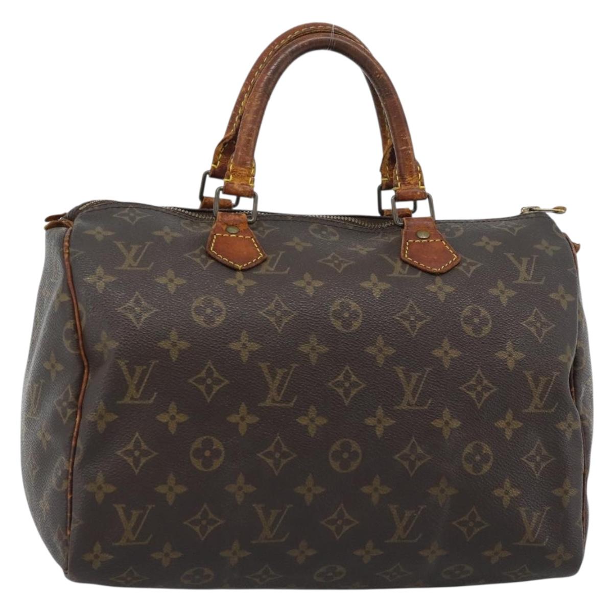 LOUIS VUITTON Monogram Speedy 30 Hand Bag M41526 LV Auth 184356