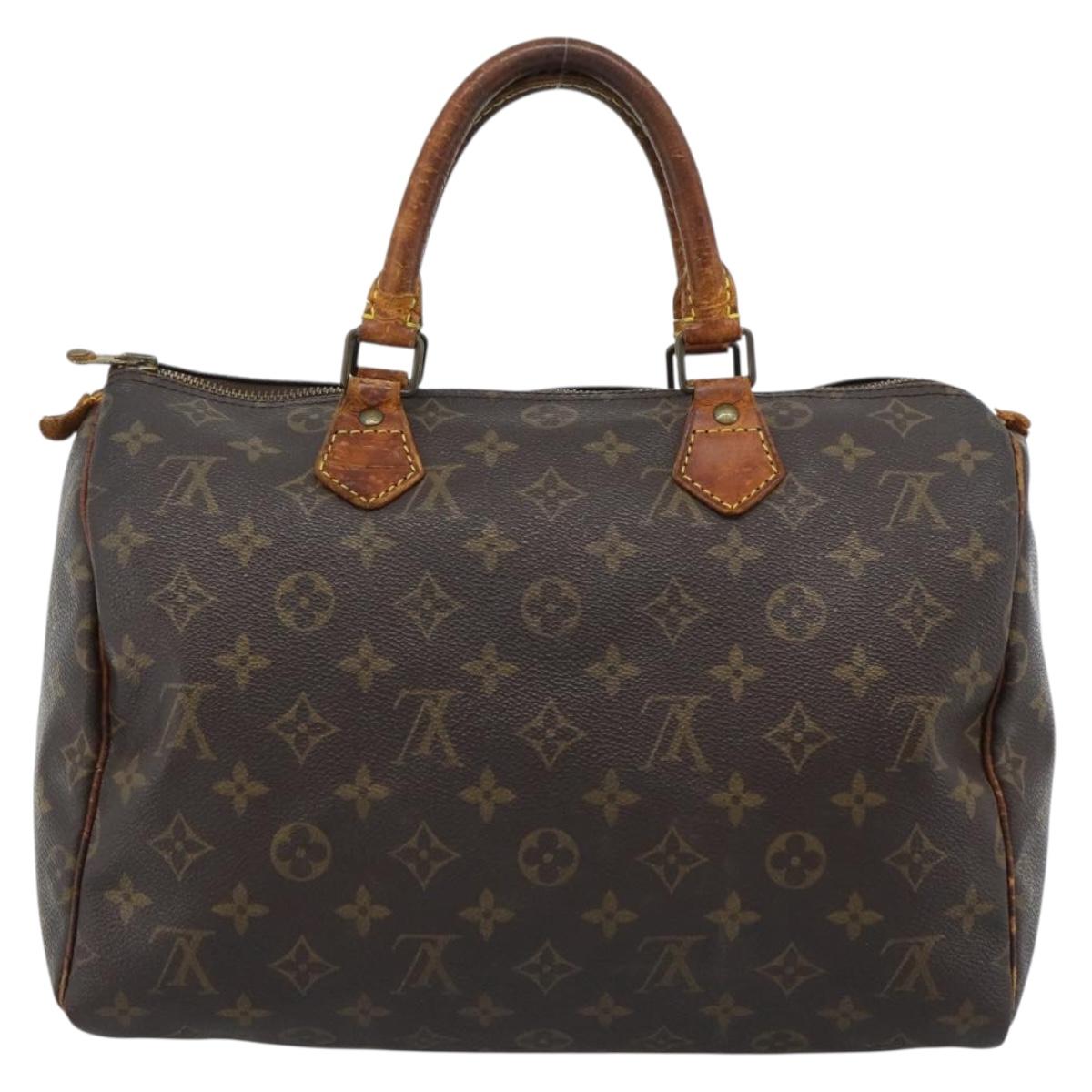 LOUIS VUITTON Monogram Speedy 30 Hand Bag M41526 LV Auth 184356