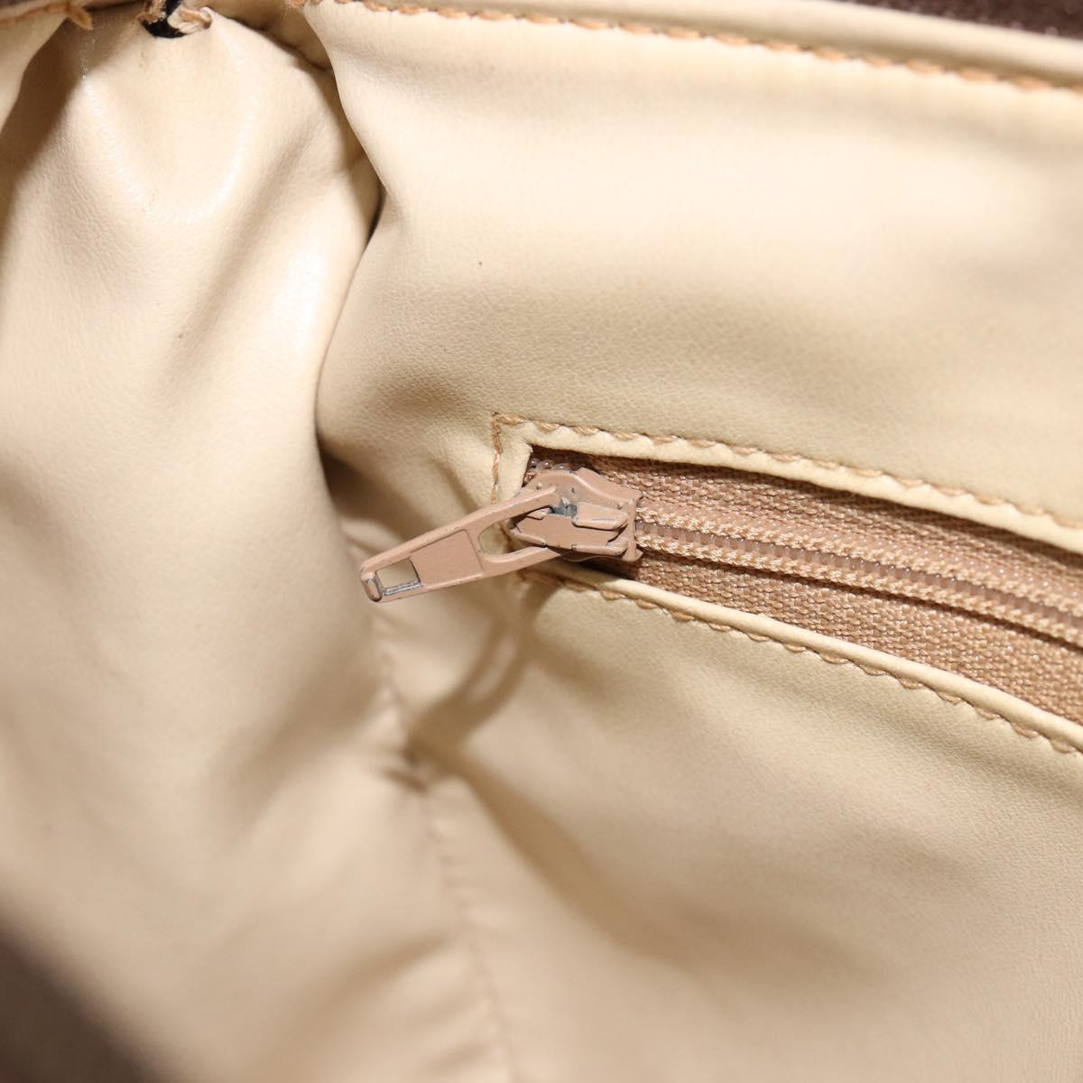 GUCCI GG Supreme Web Sherry Line Bag PVC Beige Gold 001 754 6177 Auth 184360A
