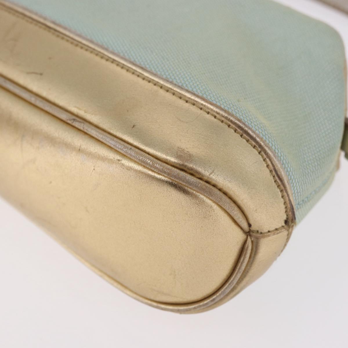 GUCCI Hand Bag Canvas Leather Light Blue 039 1133 Auth 184368A