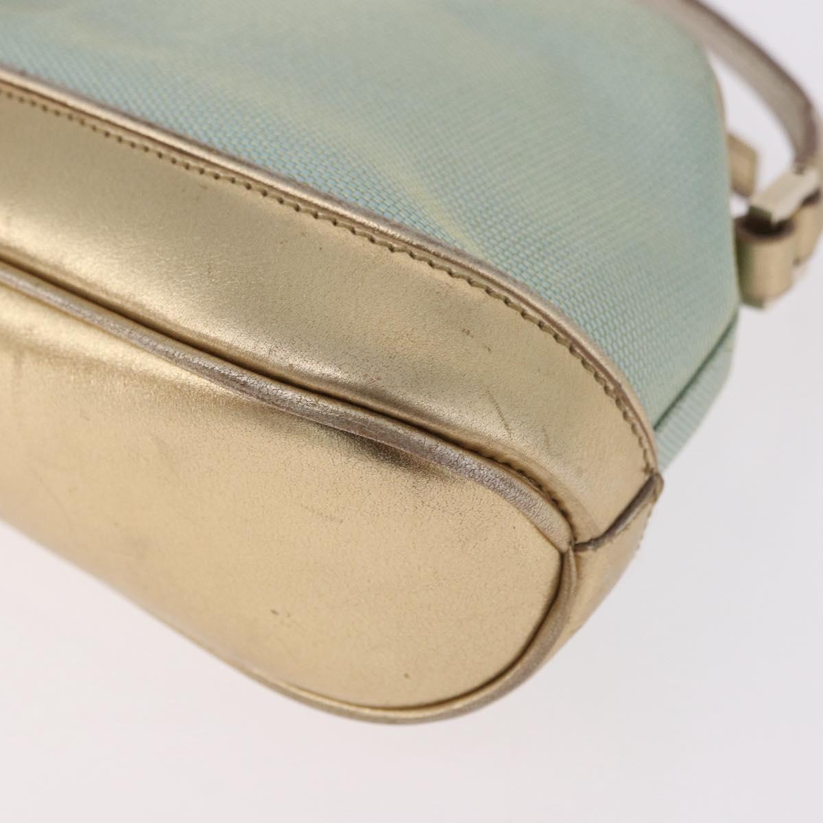 GUCCI Hand Bag Canvas Leather Light Blue 039 1133 Auth 184368A