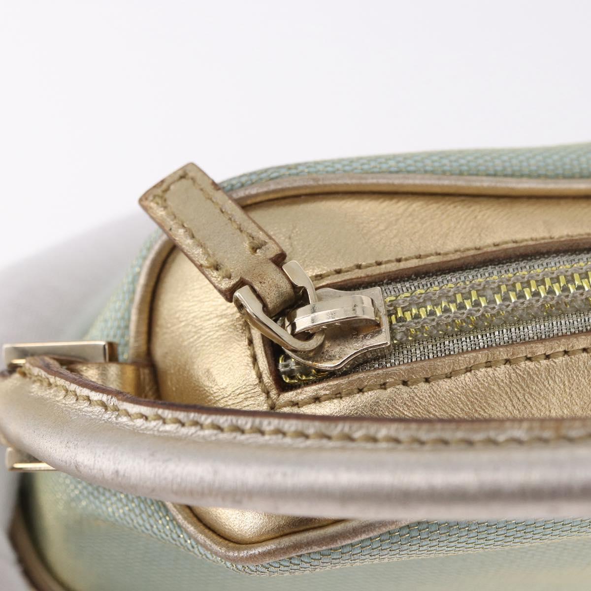 GUCCI Hand Bag Canvas Leather Light Blue 039 1133 Auth 184368A