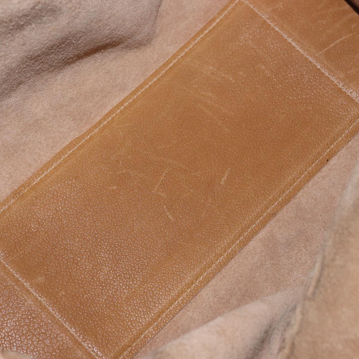 LOEWE Amazona 32 Hand Bag Leather Brown Gold Auth 184369