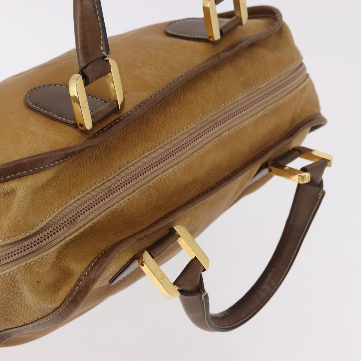 LOEWE Amazona 32 Hand Bag Leather Brown Gold Auth 184369