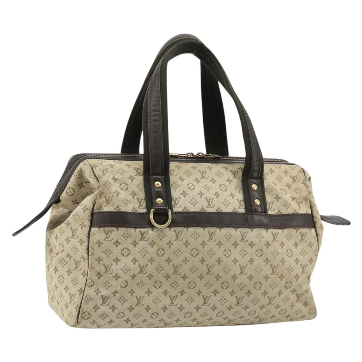 LOUIS VUITTON Monogram Mini Josephine PM Hand Bag Khaki M92215 LV Auth 184371