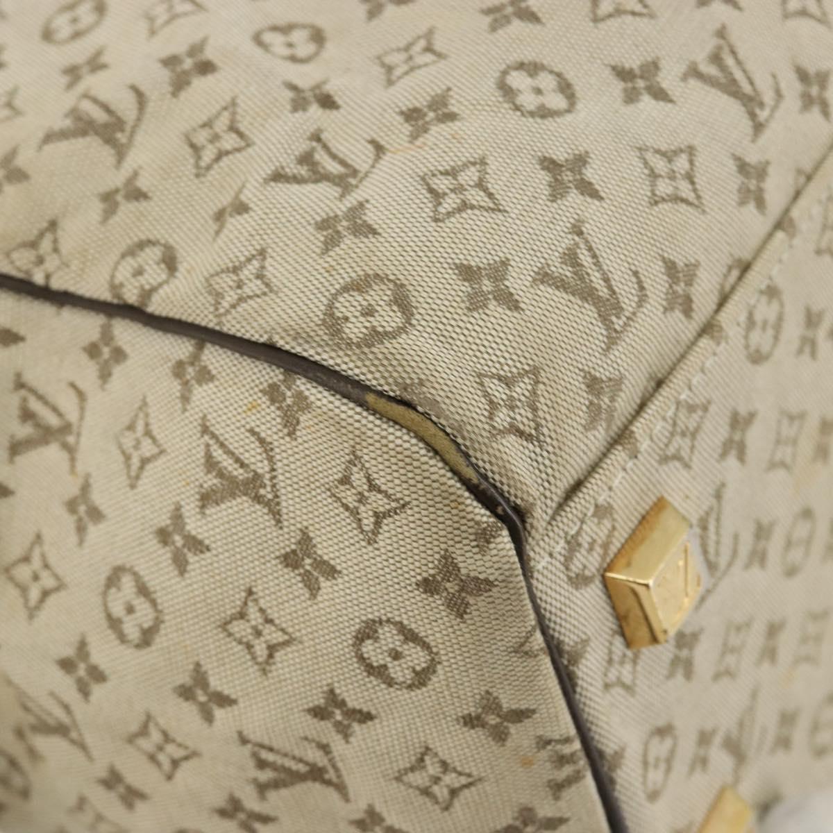 LOUIS VUITTON Monogram Mini Josephine PM Hand Bag Khaki M92215 LV Auth 184371