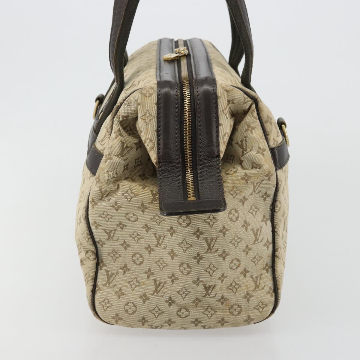 LOUIS VUITTON Monogram Mini Josephine PM Hand Bag Khaki M92215 LV Auth 184371