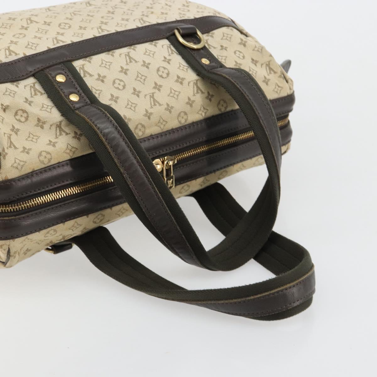 LOUIS VUITTON Monogram Mini Josephine PM Hand Bag Khaki M92215 LV Auth 184371