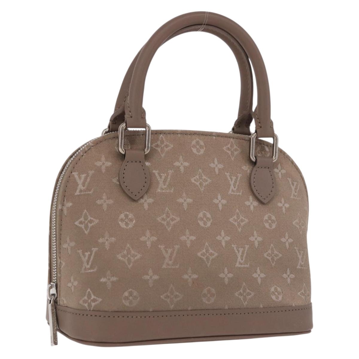 LOUIS VUITTON Monogram Satin Little Alma Hand Bag Gray M92147 LV Auth 184372