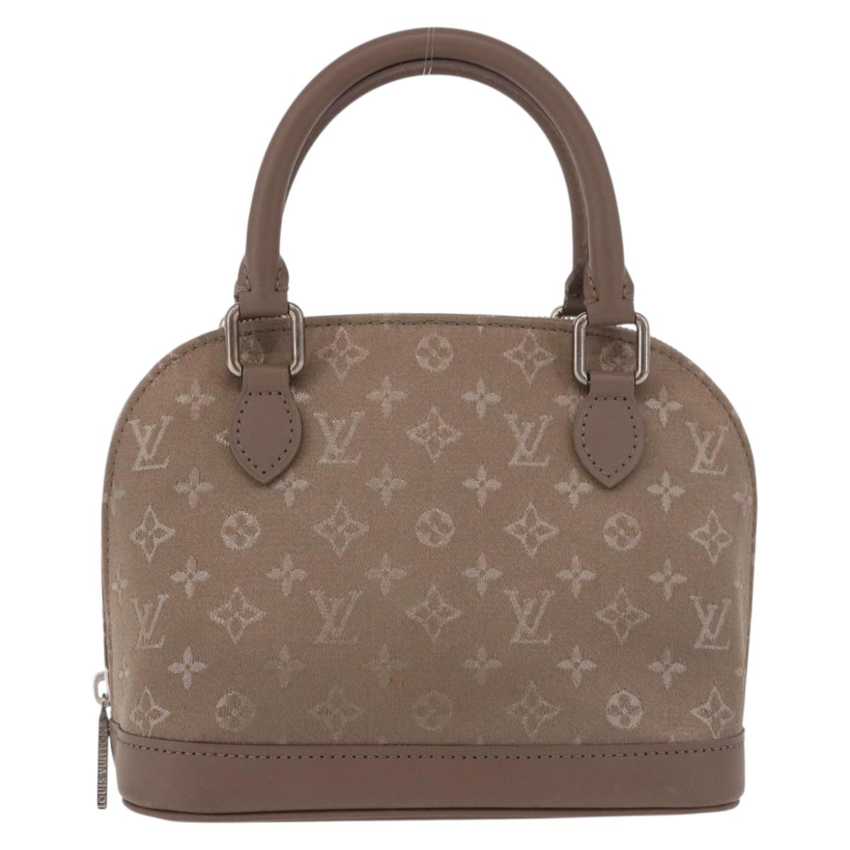 LOUIS VUITTON Monogram Satin Little Alma Hand Bag Gray M92147 LV Auth 184372