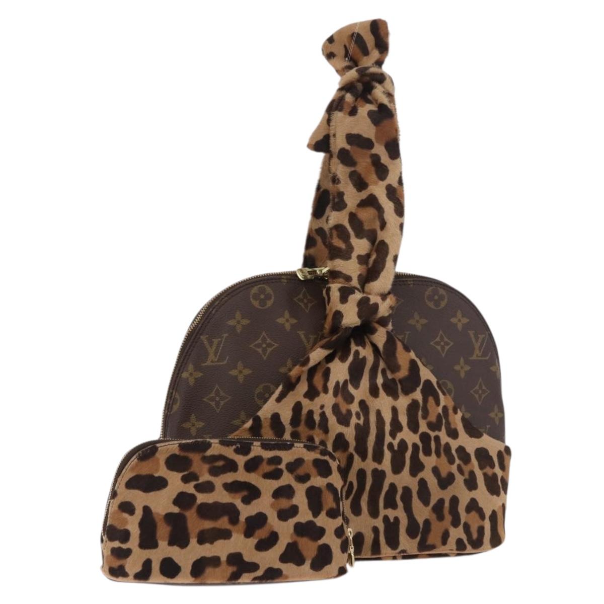 LOUIS VUITTON Monogram Leopard Azzedine Alaia Alma Bag M99032 Auth 184381SAM
