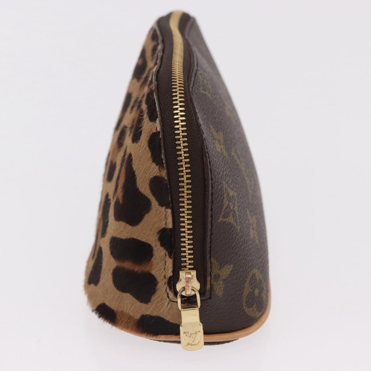 LOUIS VUITTON Monogram Leopard Azzedine Alaia Alma Bag M99032 Auth 184381SAM