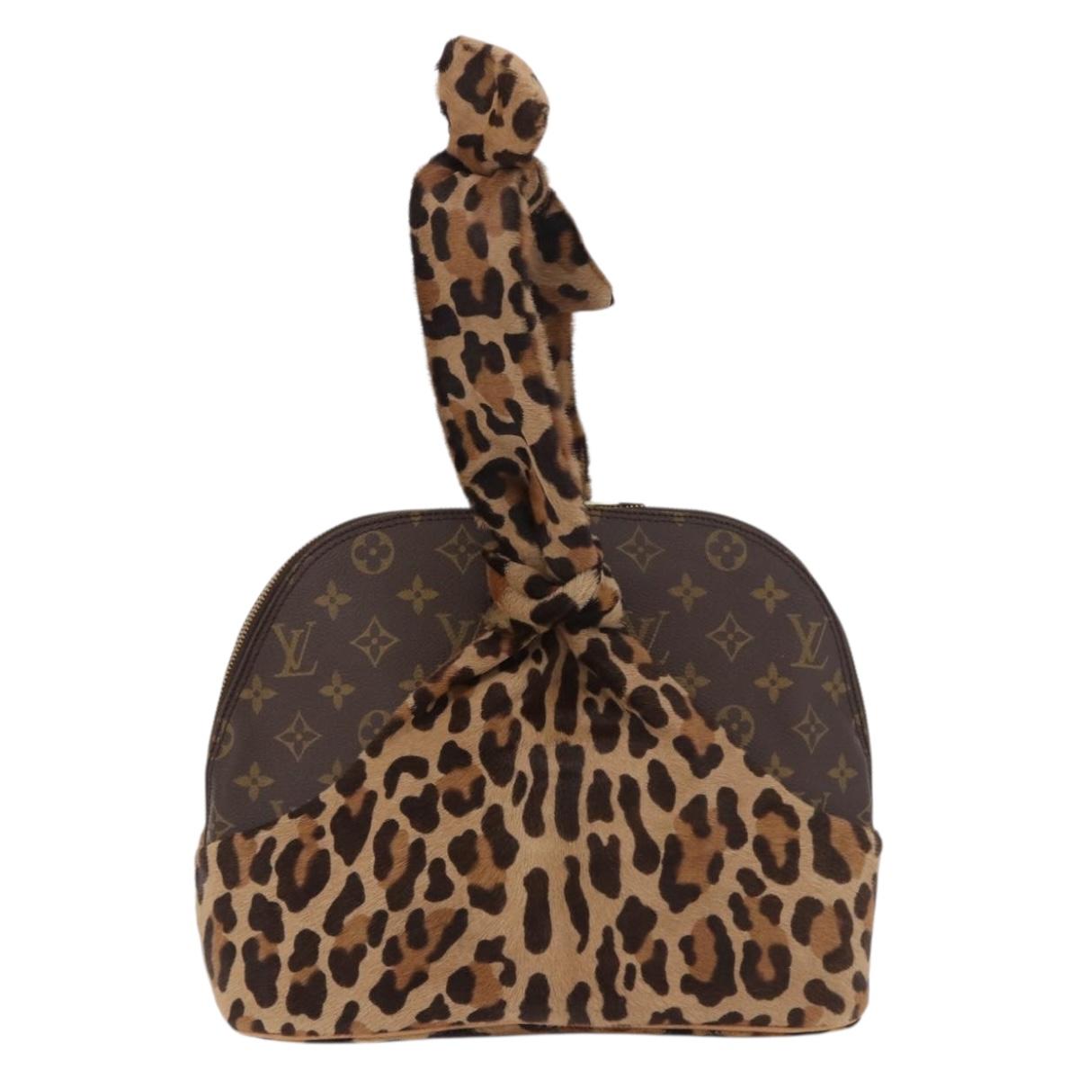 LOUIS VUITTON Monogram Leopard Azzedine Alaia Alma Bag M99032 Auth 184381SAM
