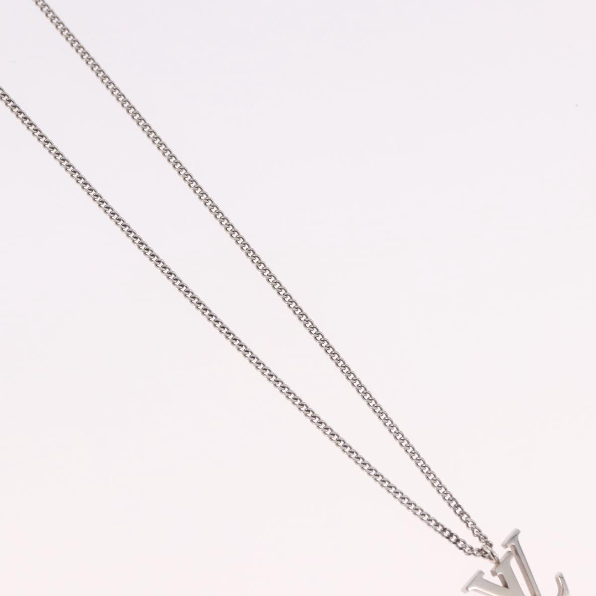 LOUIS VUITTON LV Initials Necklace 18K Gold(750) White Gold Auth 184383SAV