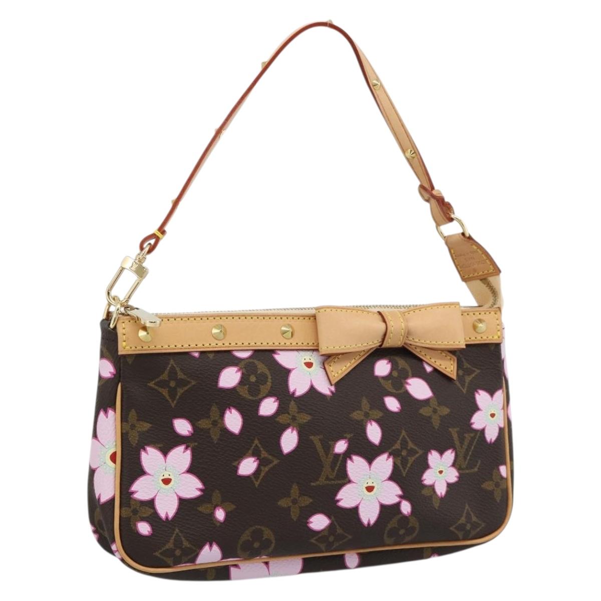 LOUIS VUITTON Monogram Cherry Blossom Pochette Pouch M92006 LV Auth 184386SAV