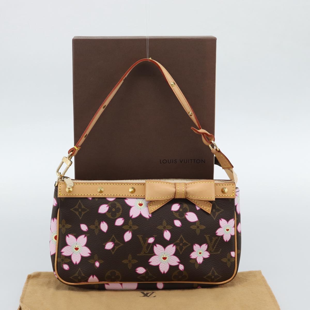 LOUIS VUITTON Monogram Cherry Blossom Pochette Pouch M92006 LV Auth 184386SAV