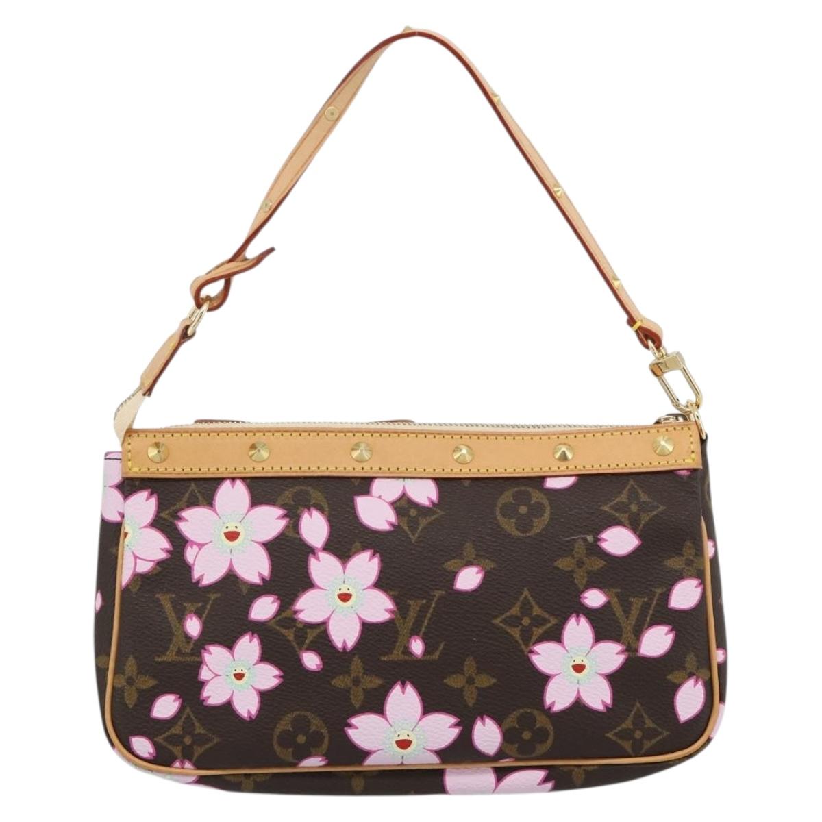 LOUIS VUITTON Monogram Cherry Blossom Pochette Pouch M92006 LV Auth 184386SAV