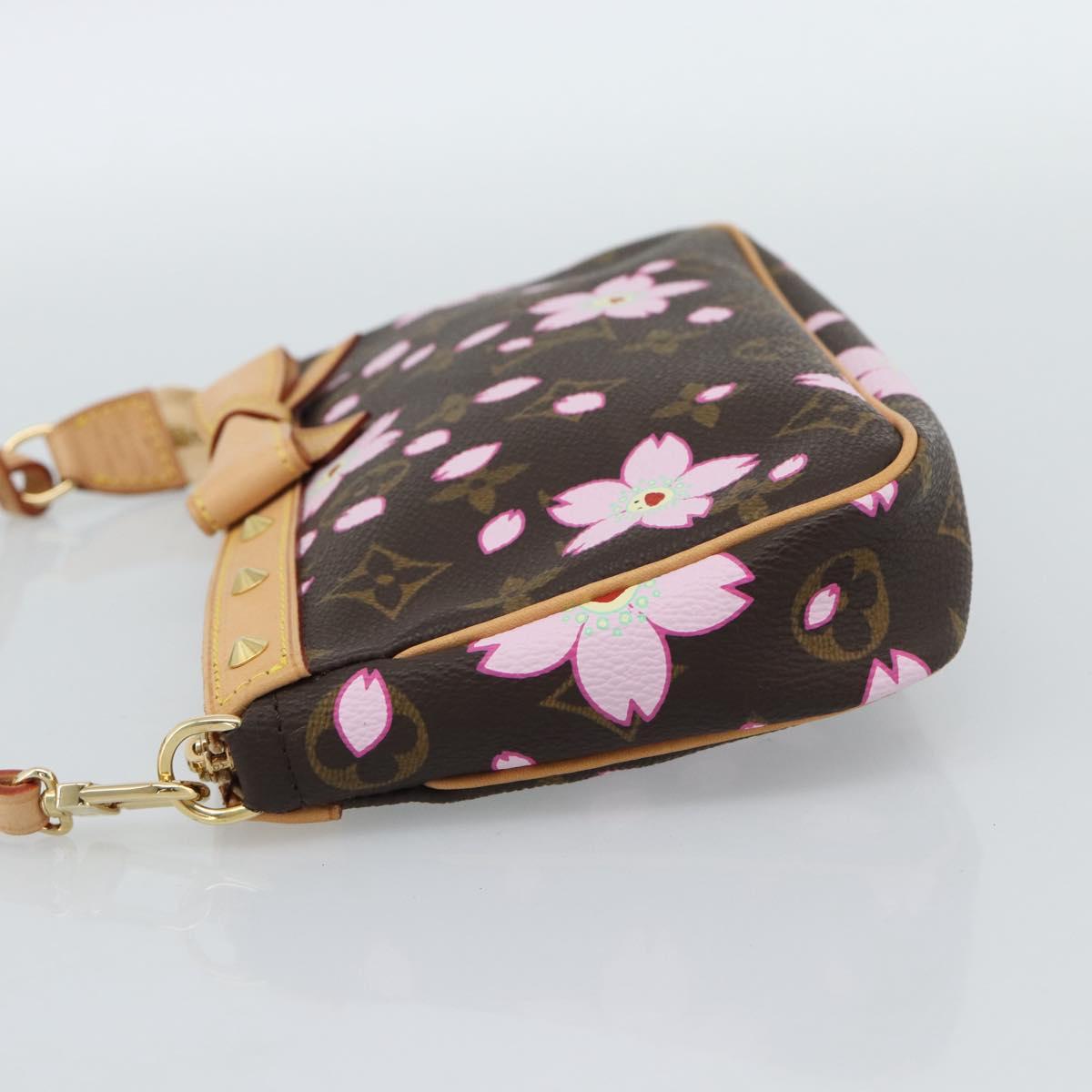 LOUIS VUITTON Monogram Cherry Blossom Pochette Pouch M92006 LV Auth 184386SAV