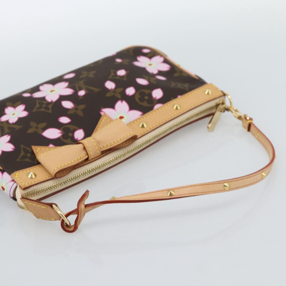 LOUIS VUITTON Monogram Cherry Blossom Pochette Pouch M92006 LV Auth 184386SAV