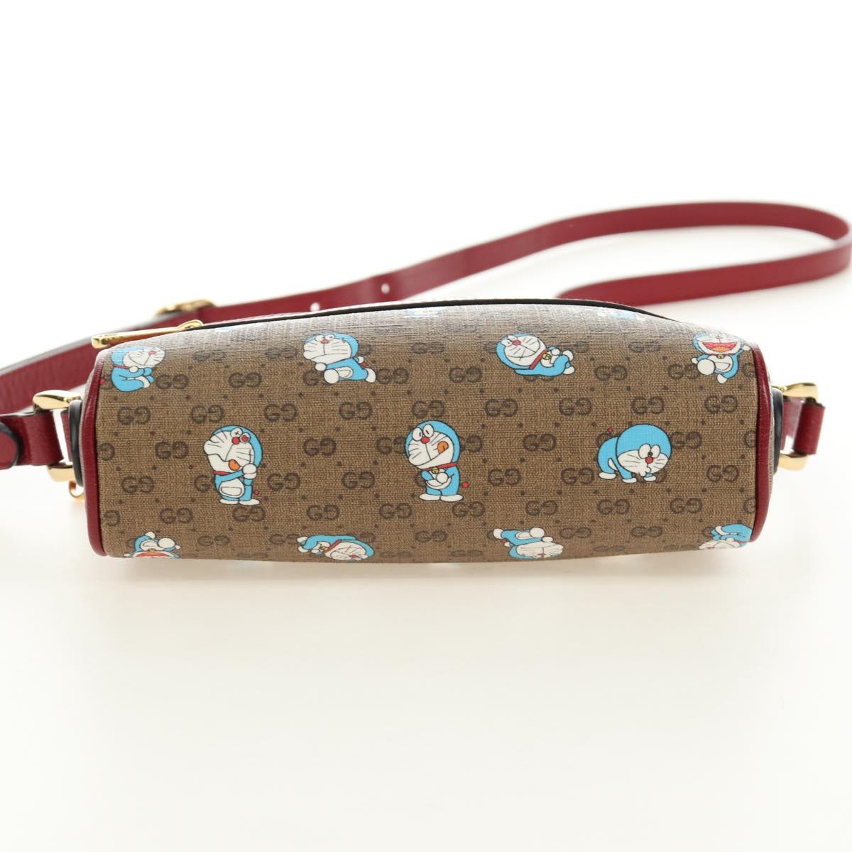 GUCCI Micro GG Supreme Doraemon Collaboration Bag PVC Beige 647784 Auth 184387M