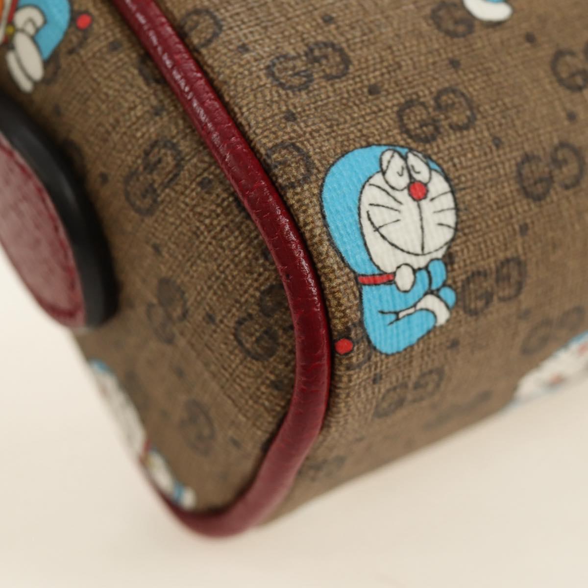 GUCCI Micro GG Supreme Doraemon Collaboration Bag PVC Beige 647784 Auth 184387M