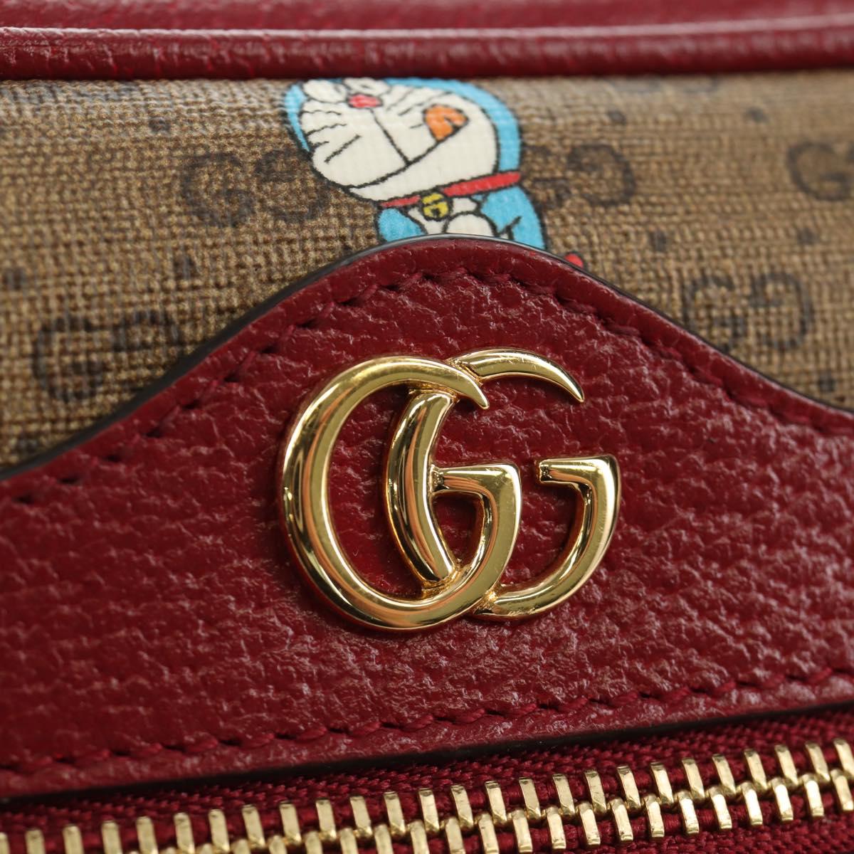 GUCCI Micro GG Supreme Doraemon Collaboration Bag PVC Beige 647784 Auth 184387M