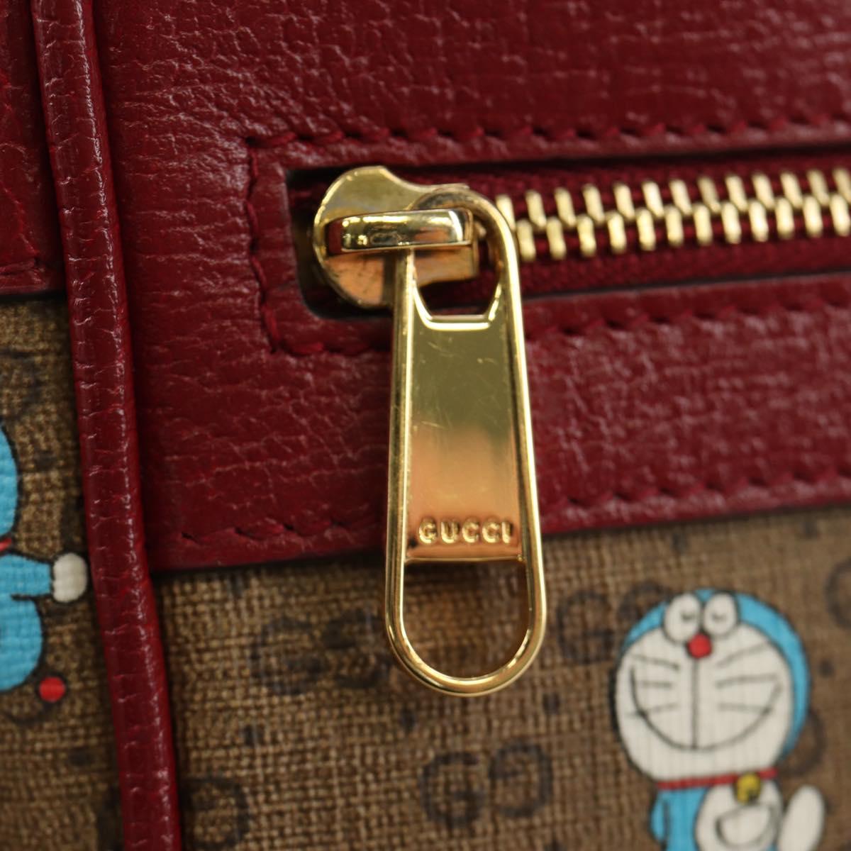 GUCCI Micro GG Supreme Doraemon Collaboration Bag PVC Beige 647784 Auth 184387M