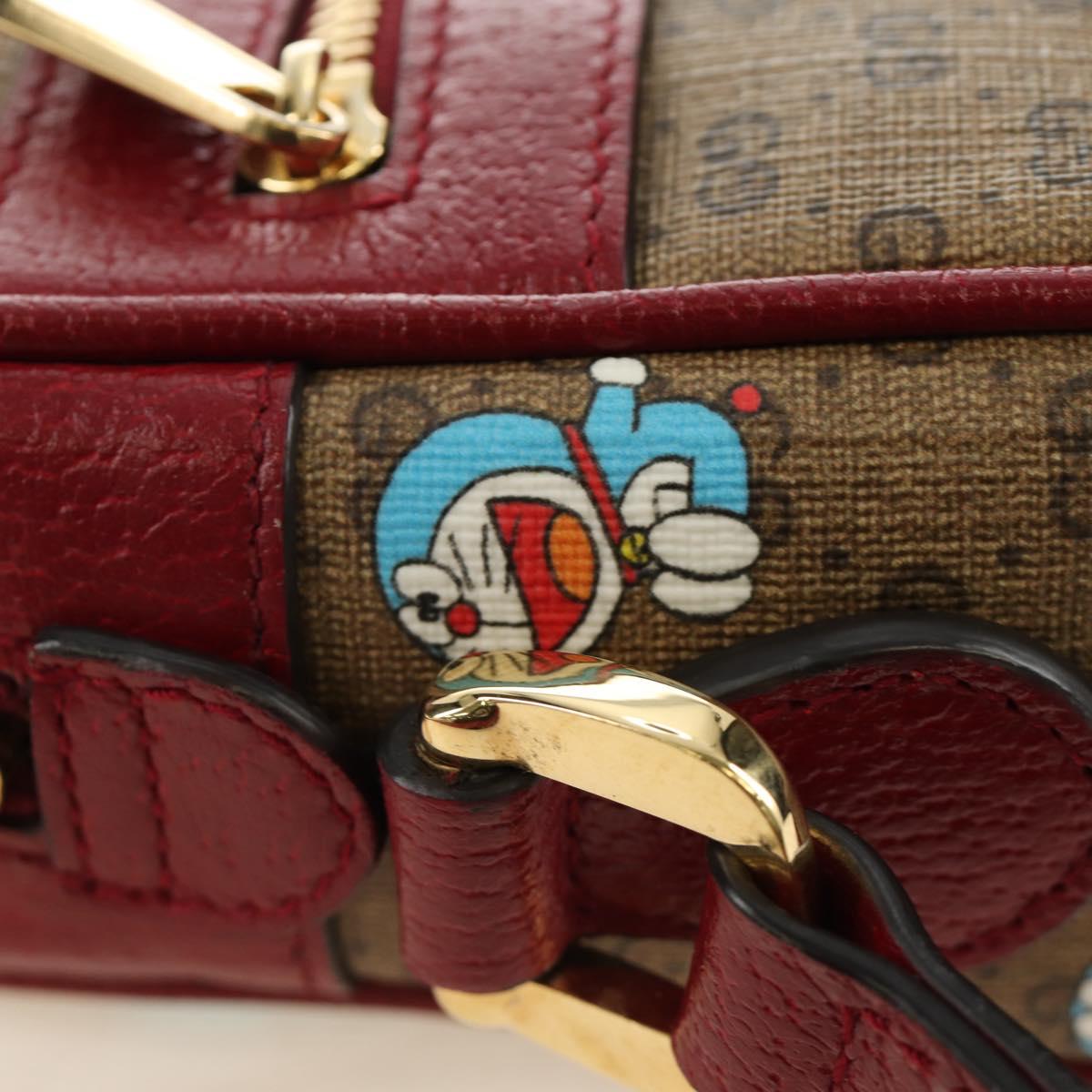 GUCCI Micro GG Supreme Doraemon Collaboration Bag PVC Beige 647784 Auth 184387M