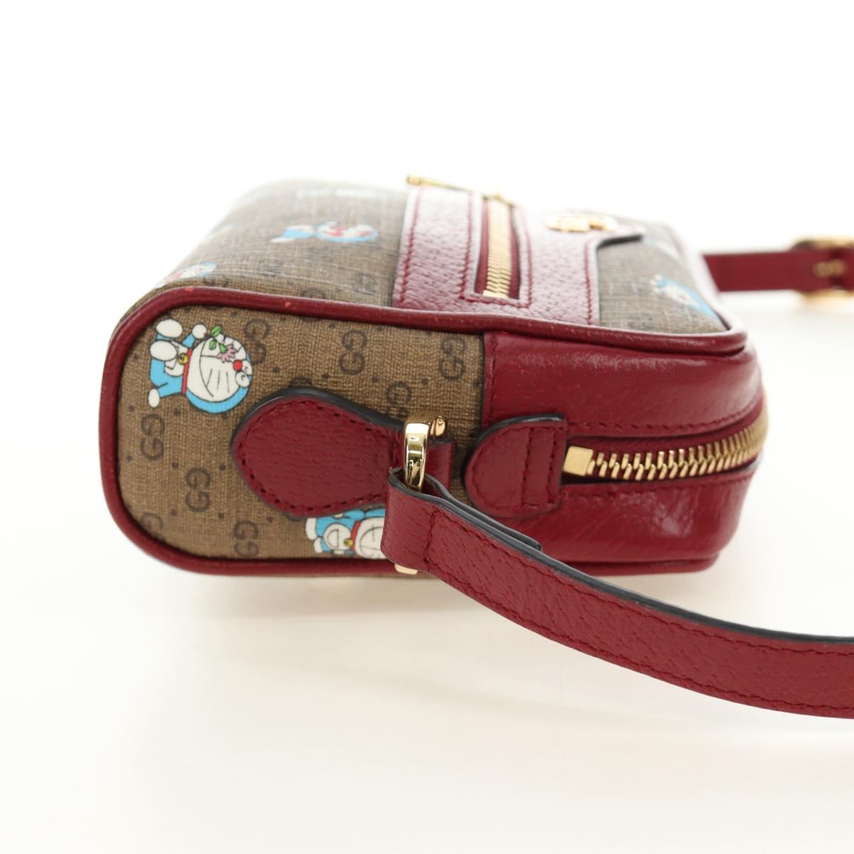GUCCI Micro GG Supreme Doraemon Collaboration Bag PVC Beige 647784 Auth 184387M