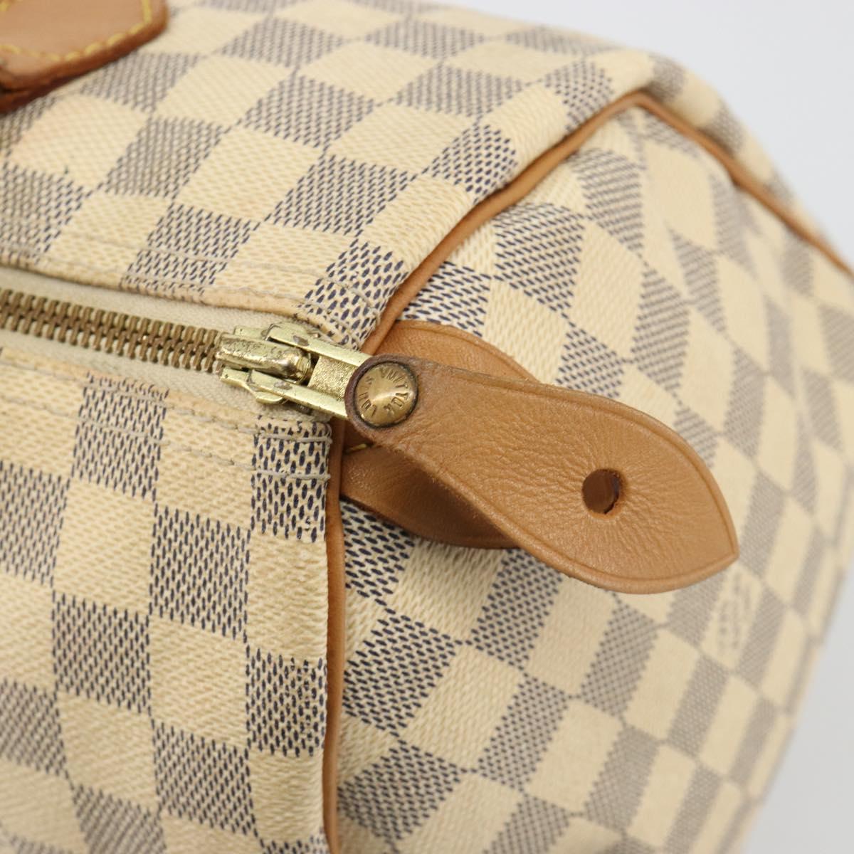 LOUIS VUITTON Damier Azur Speedy 30 Hand Bag N41533 LV Auth 184391A