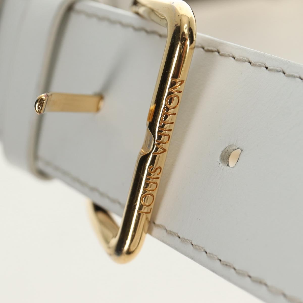 LOUIS VUITTON Monogram Papillon Trunk Shoulder Bag White M81485 LV Auth 184393SM