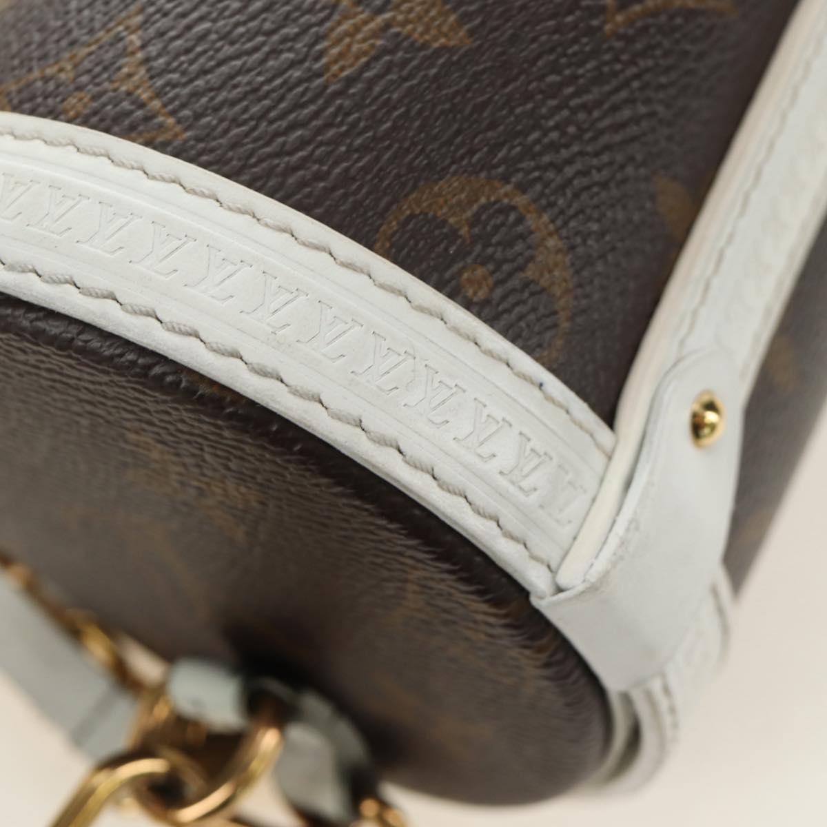 LOUIS VUITTON Monogram Papillon Trunk Shoulder Bag White M81485 LV Auth 184393SM