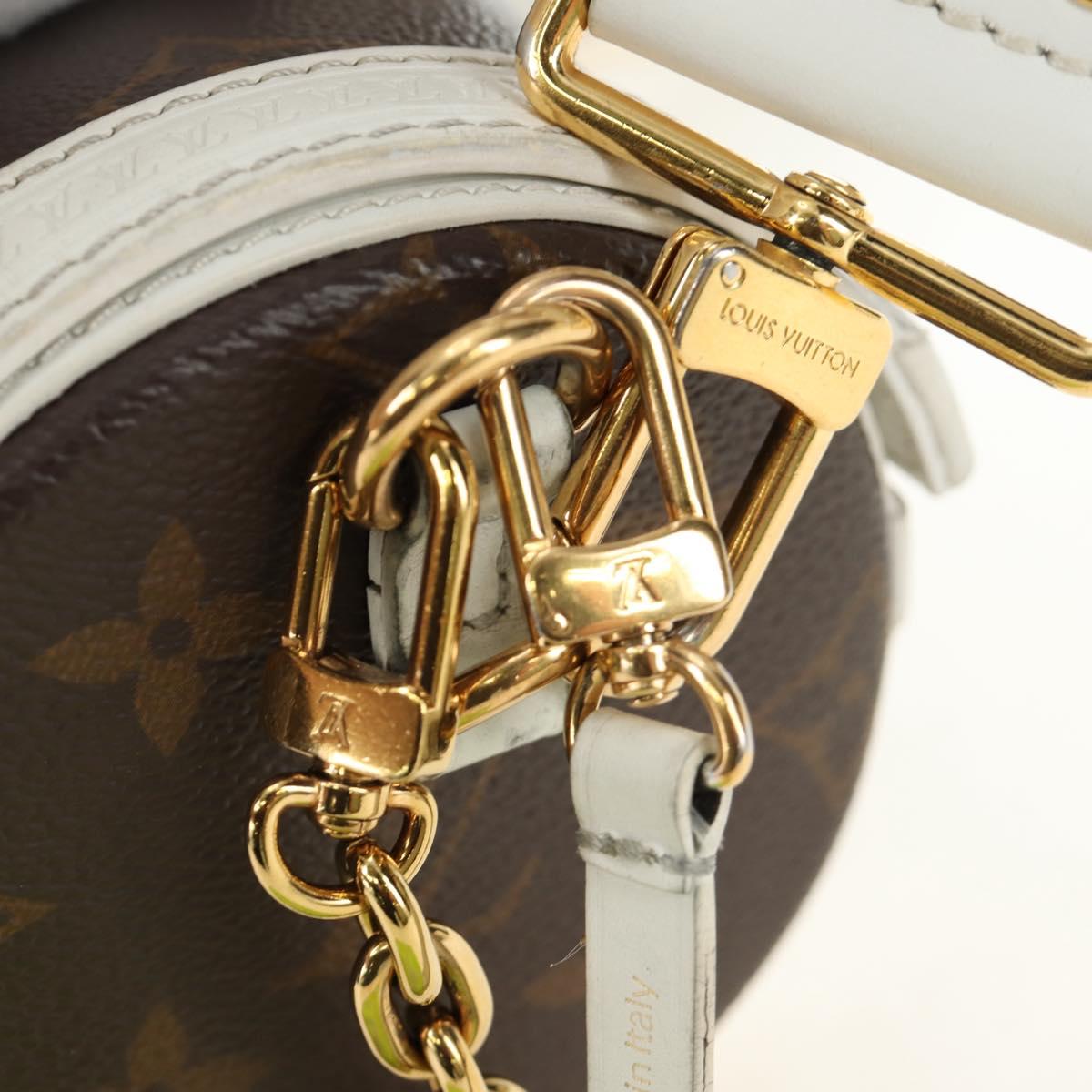 LOUIS VUITTON Monogram Papillon Trunk Shoulder Bag White M81485 LV Auth 184393SM