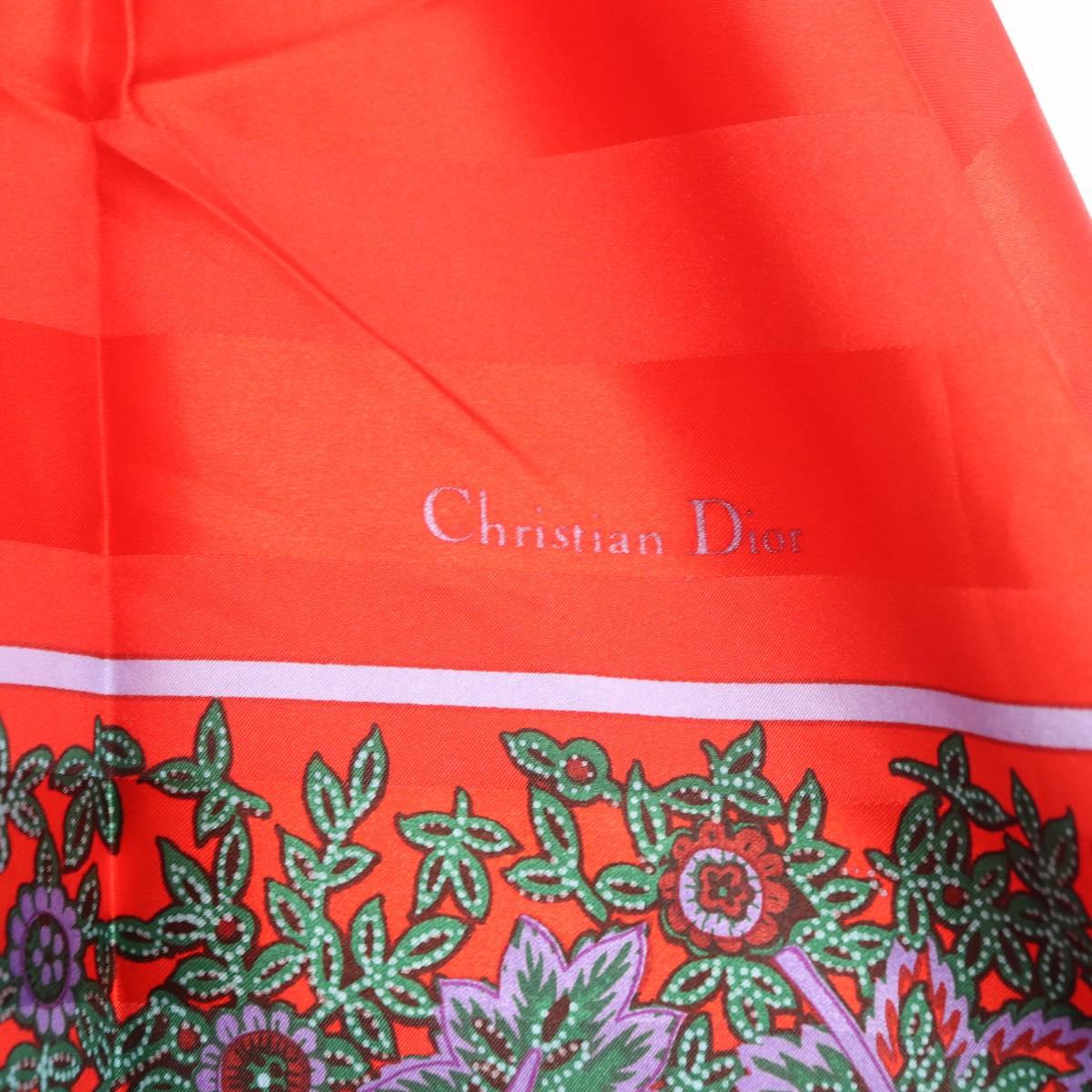 Christian Dior Folding Umbrella Polyester Made by Kanebo Red Gold Auth 184395M