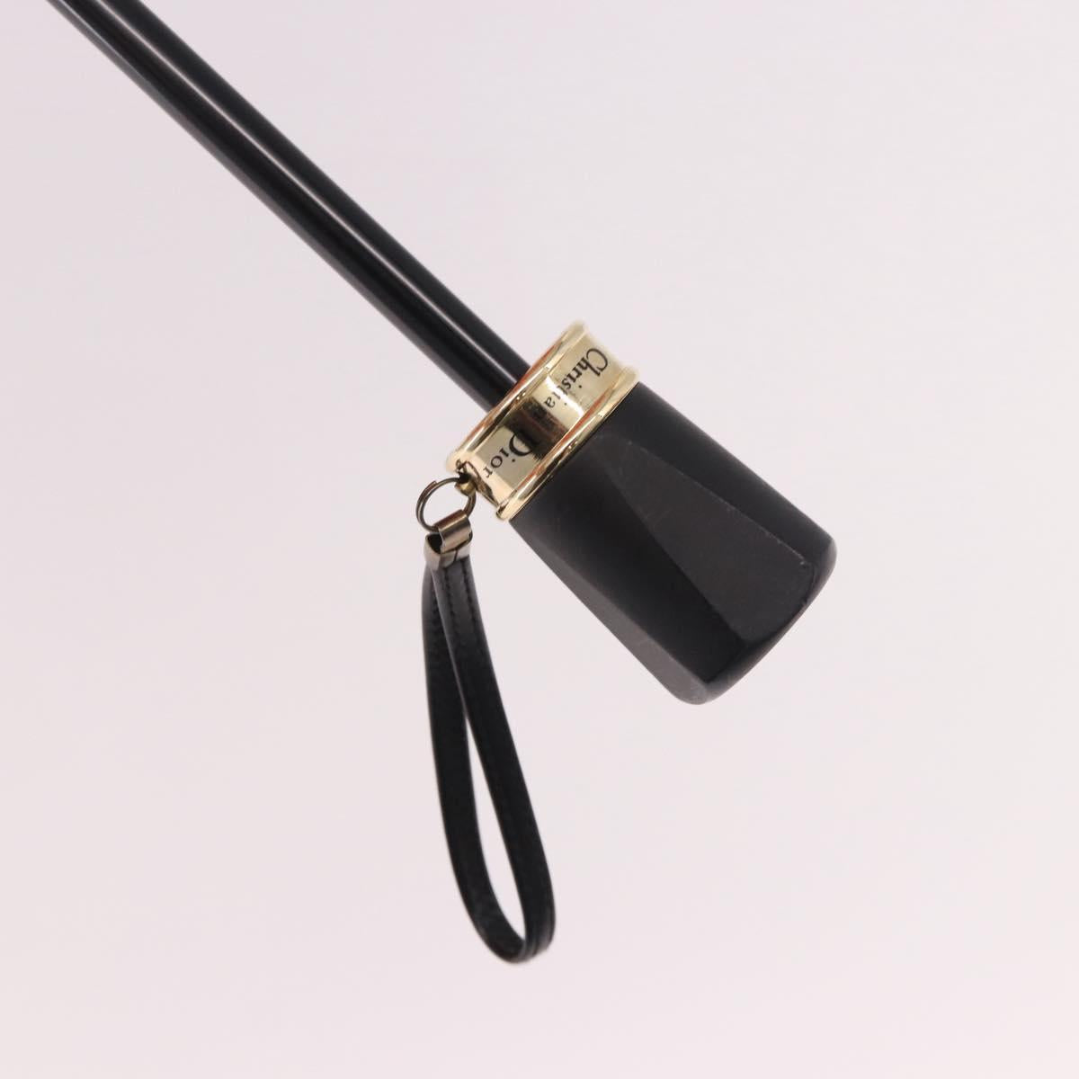 Christian Dior Folding Umbrella Polyester Made by Kanebo Red Gold Auth 184396M