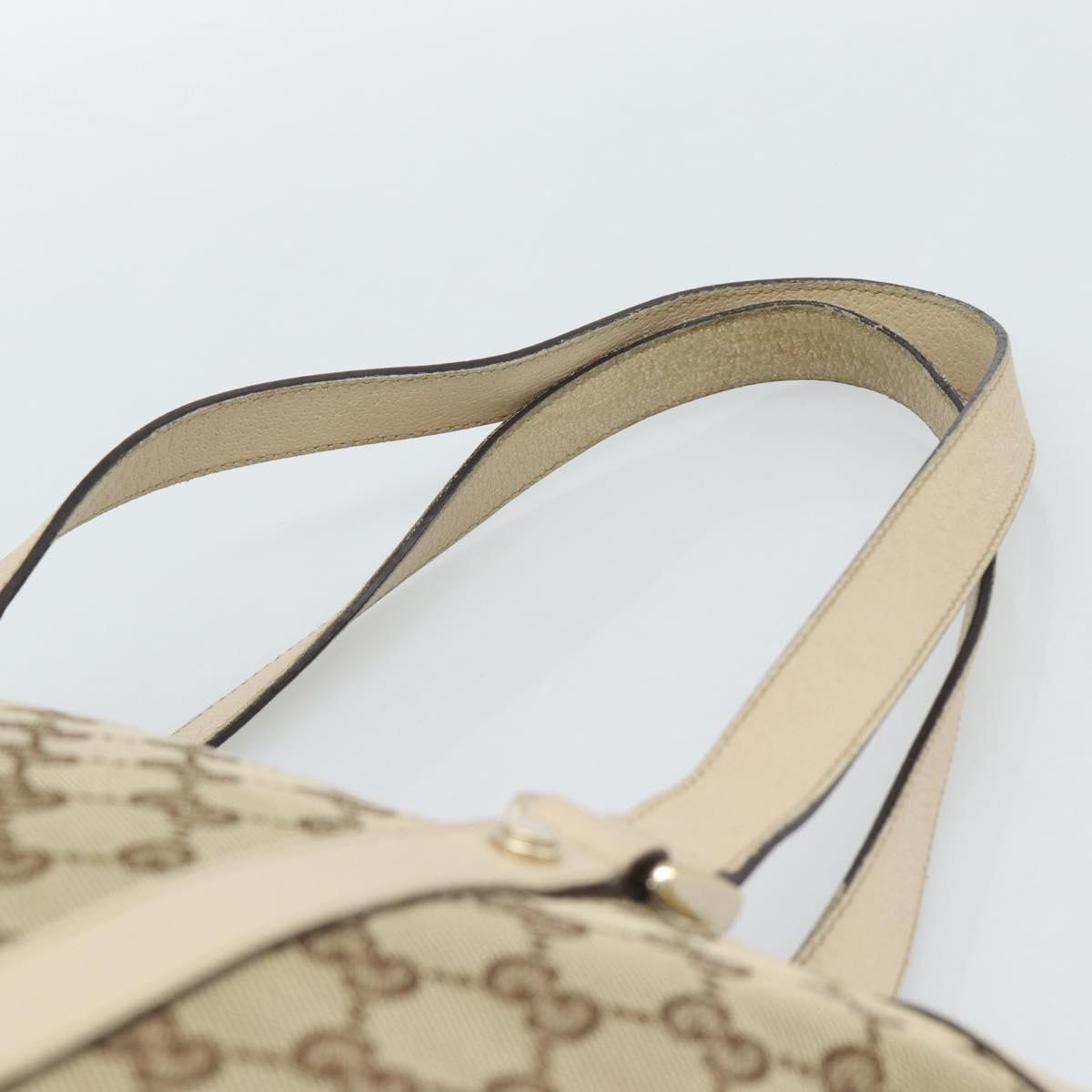 GUCCI GG Canvas Abbey Tote Bag Beige Gold 141470 Auth 184405