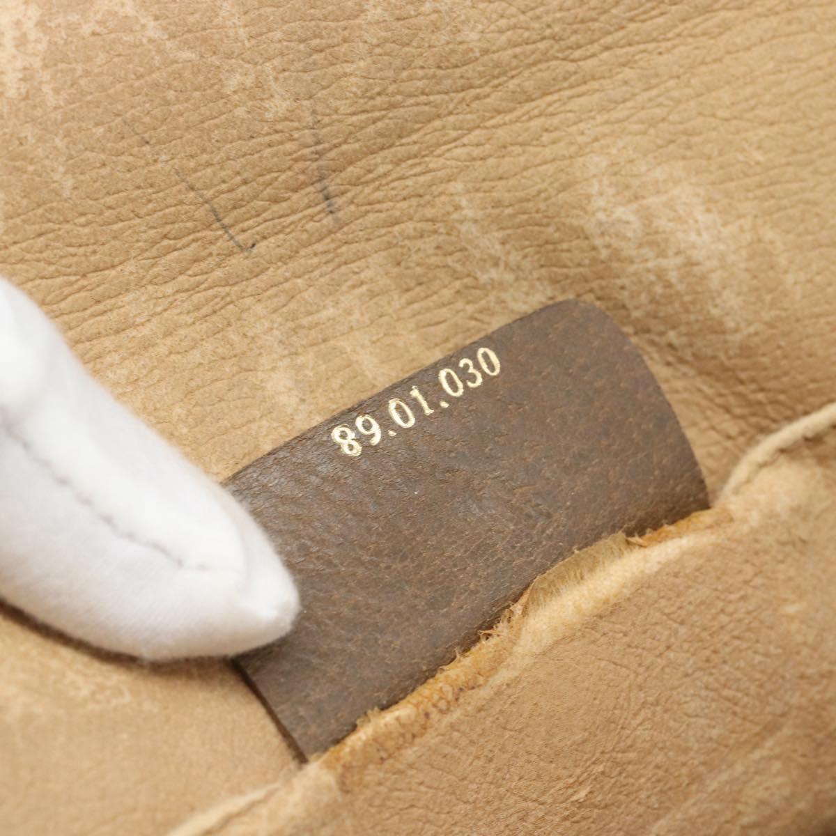 GUCCI GG Supreme Web Sherry Line Clutch Bag PVC Beige Gold 89 01 030 Auth 184406