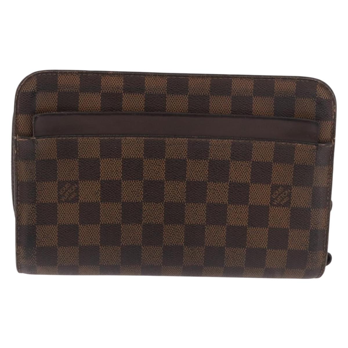 LOUIS VUITTON Damier Ebene Saint Louis Clutch Bag N51993 LV Auth 184411
