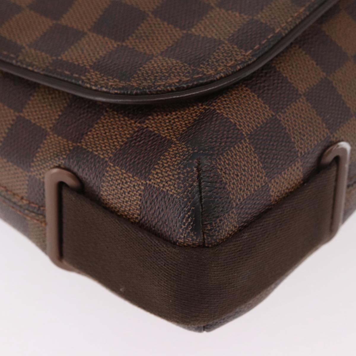 LOUIS VUITTON Damier Ebene Brooklyn MM Shoulder Bag N51211 LV Auth 184412