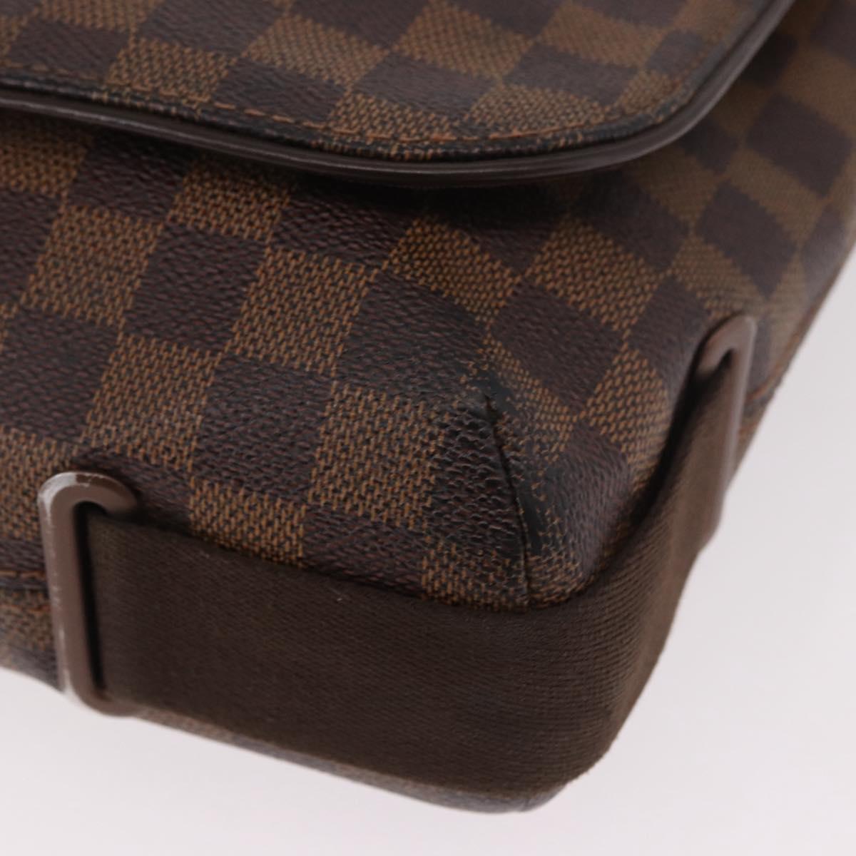 LOUIS VUITTON Damier Ebene Brooklyn MM Shoulder Bag N51211 LV Auth 184412