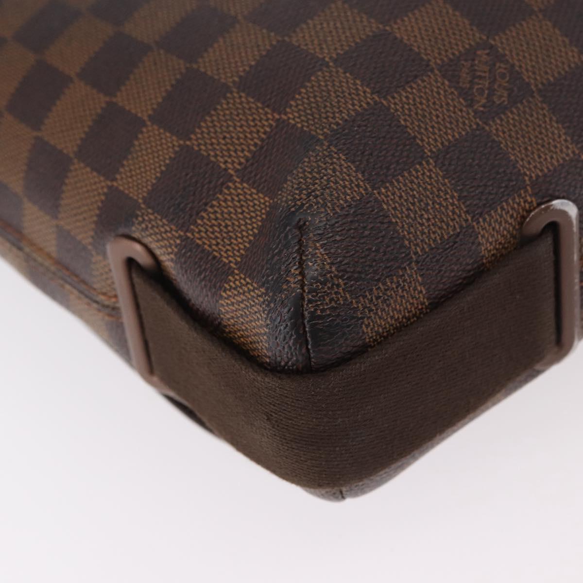 LOUIS VUITTON Damier Ebene Brooklyn MM Shoulder Bag N51211 LV Auth 184412