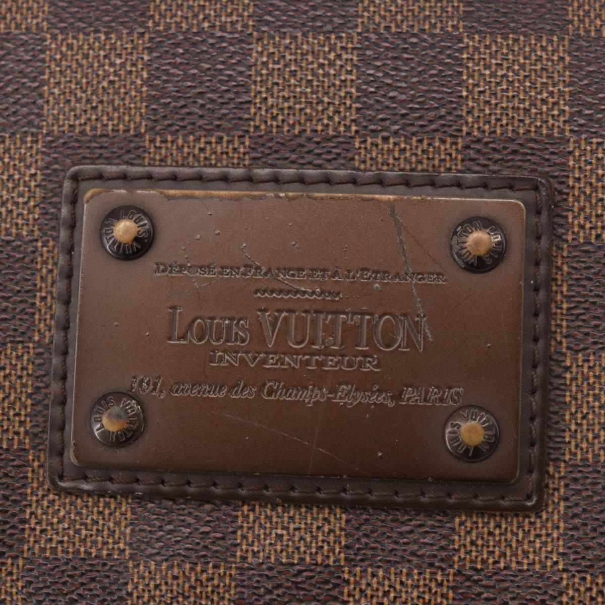 LOUIS VUITTON Damier Ebene Brooklyn MM Shoulder Bag N51211 LV Auth 184412