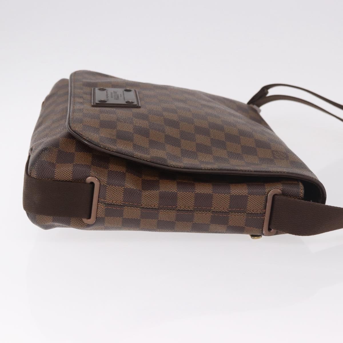 LOUIS VUITTON Damier Ebene Brooklyn MM Shoulder Bag N51211 LV Auth 184412
